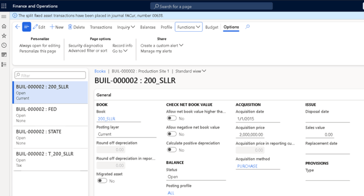 Dynamics 365 Finance 10.0.43 (March 2025)- Fixed assets – One step for all